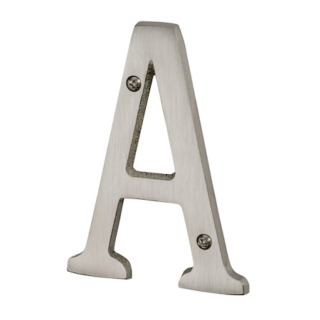 Pamex 4in Heavy Duty House Letter A Satin Nickel Finish DD074SASN